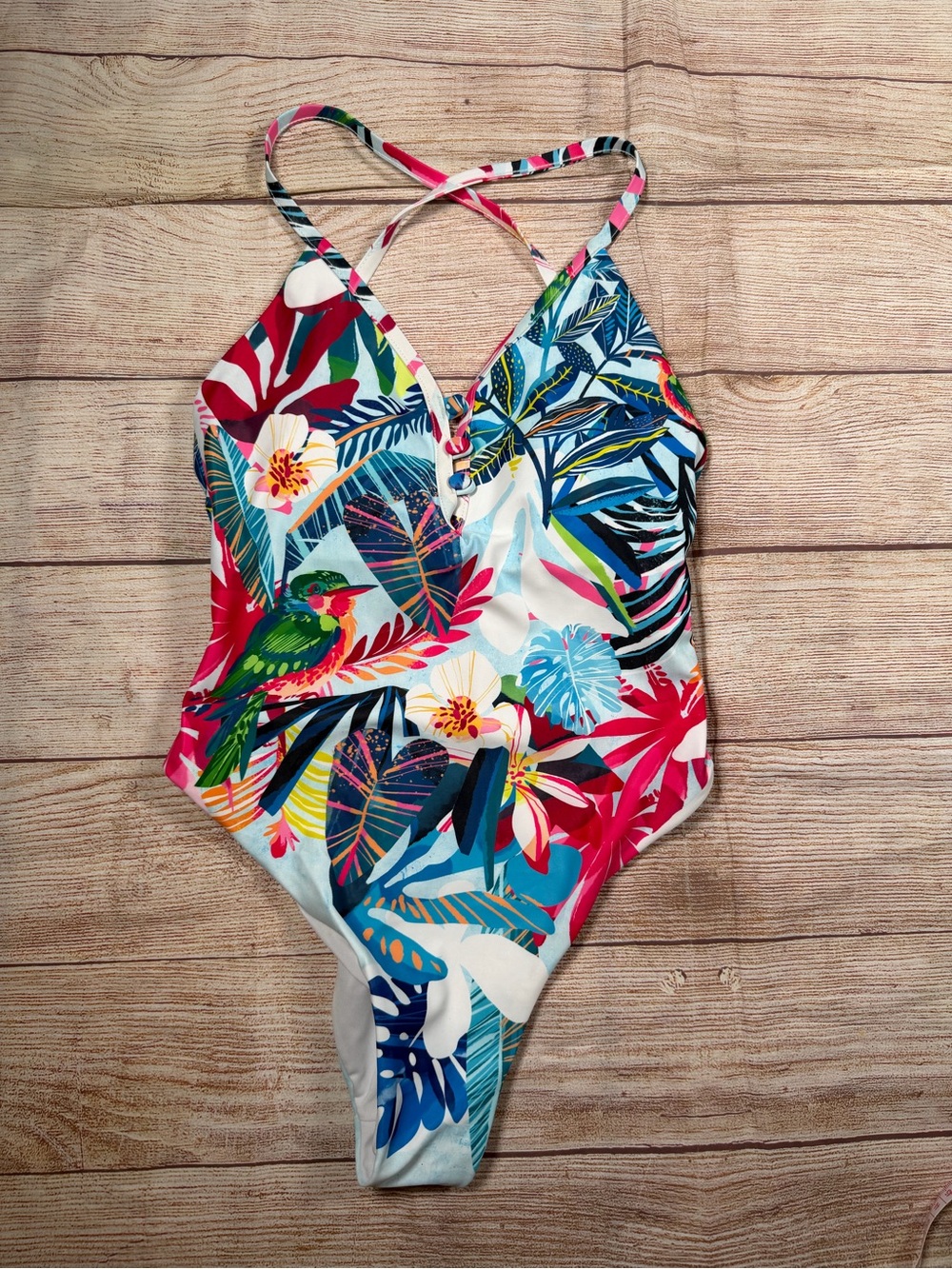 NWT PHAX Tropical Botanical One-Piece Swimsuit in Multicolor